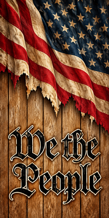 We the People Heritage Oak Cornhole Board Wraps hole-free artwork