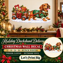 Holiday Dachshund Delivery summary – 12 to 48 inch widths