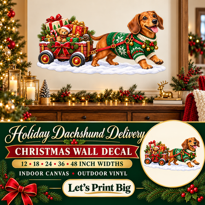 Holiday Dachshund Delivery summary – 12 to 48 inch widths