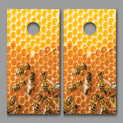 Honey Bee Theme A Corn hole Wraps Decals - 150687