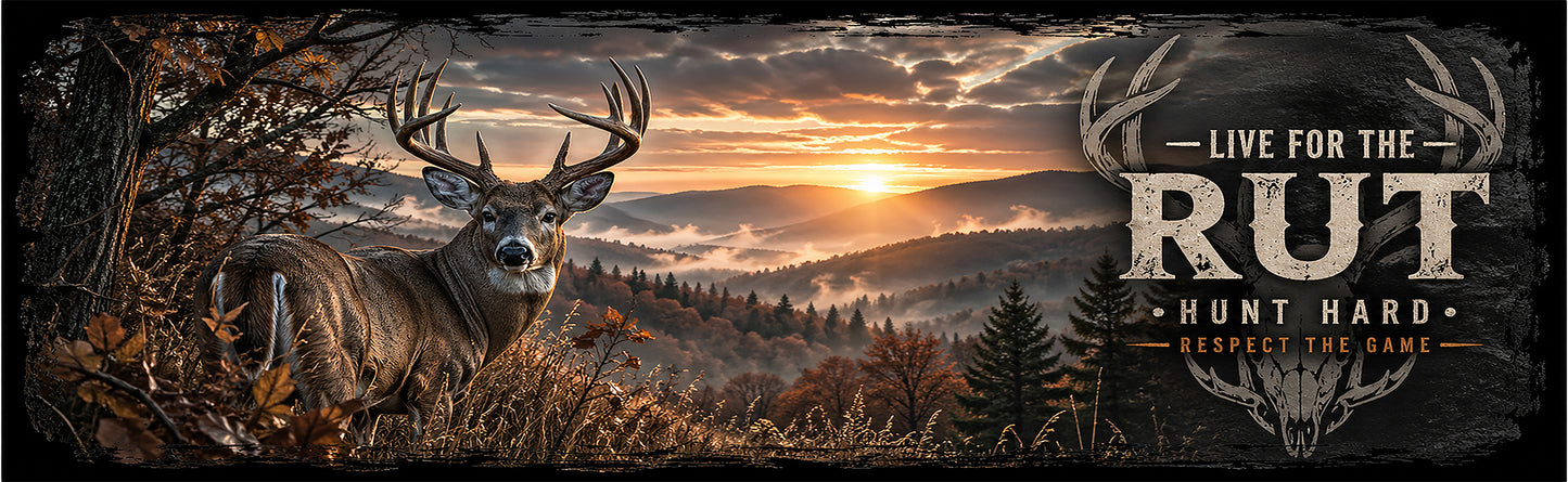 Deer Hunter Live For The Rut Rear See Through Window Graphic