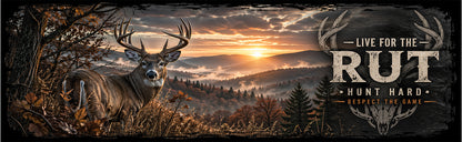 Deer Hunter Live For The Rut Rear See Through Window Graphic