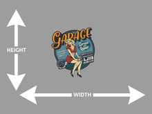 Garage Service and Repair Pinup Girl Wall Art Decal