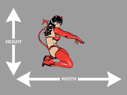 Pinup Girl Devil Wall Art Decal