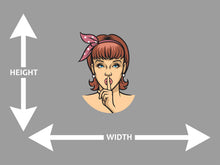 Vintage Woman Say Quite Please Wall Art Decal