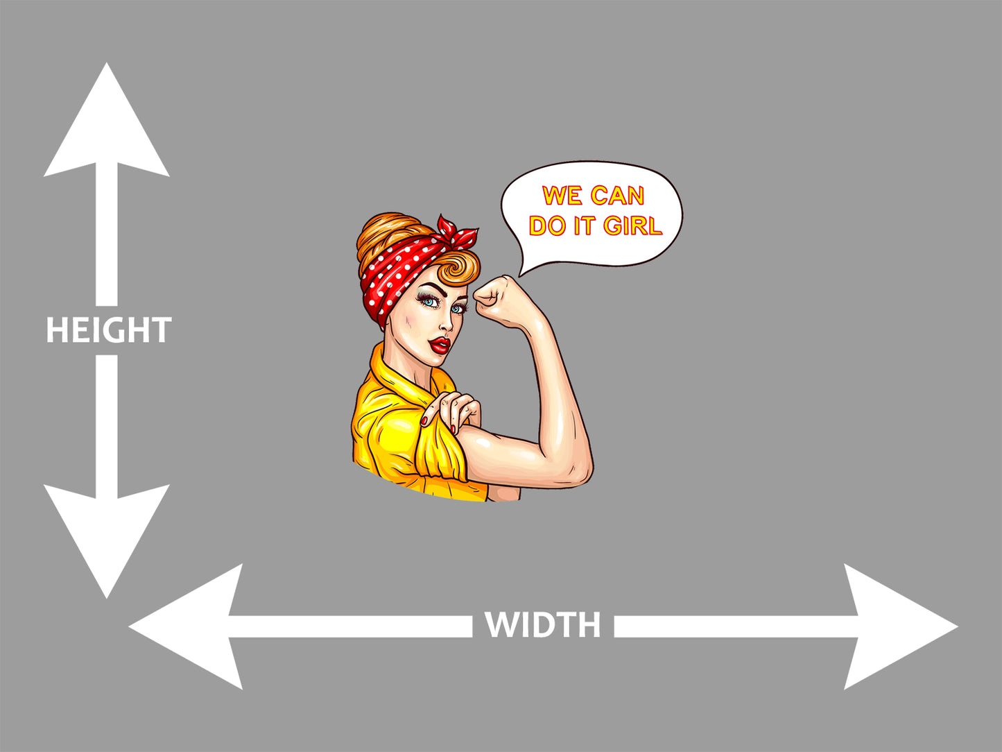 We Can Do It Girl Pinup Girl Wall Art Decal
