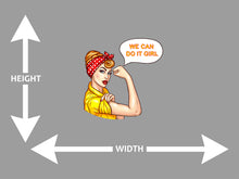 We Can Do It Girl Pinup Girl Wall Art Decal