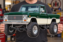 1965 International Harvester D1100 Forest Green and Ivory acrylic sign held mockup