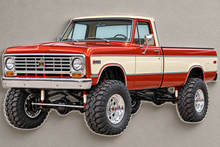 1973 International Harvester 1210 4x4 contour-cut clear acrylic sign mounted on hidden standoffs
