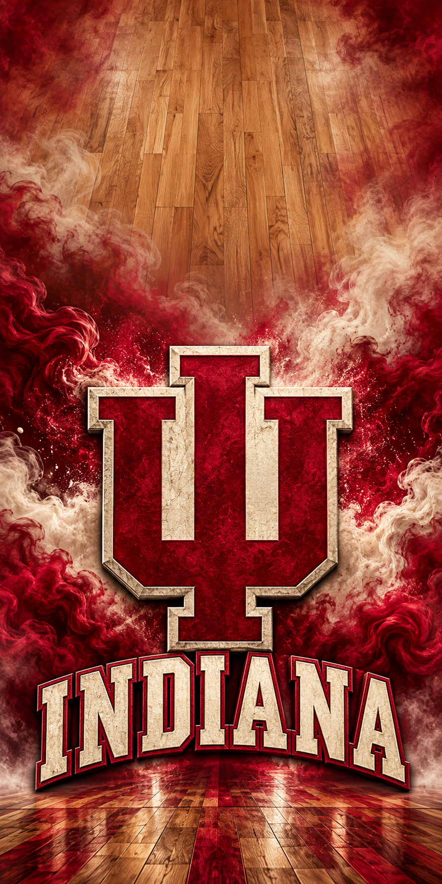 Indiana Hoosier Hardwood cornhole wrap complete artwork without hole