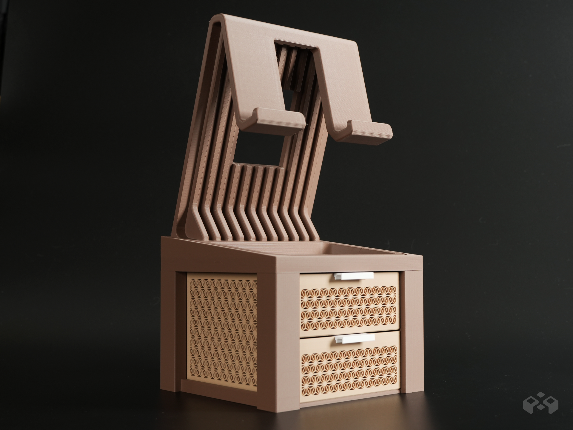 IPad Stand Riser with Kumiko Drawer