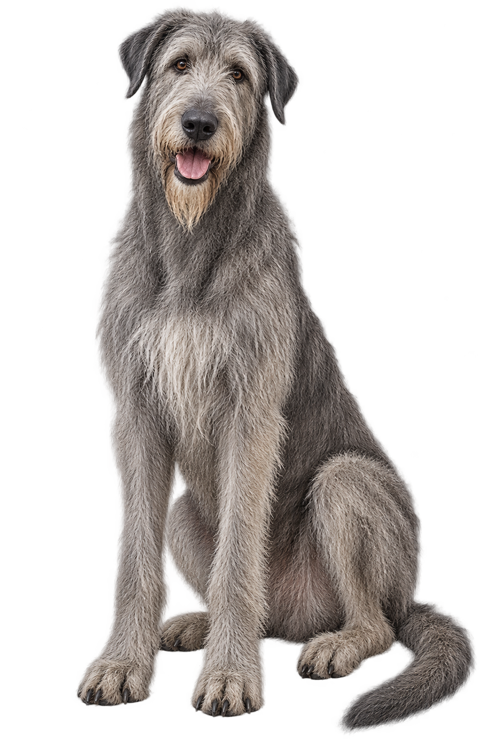 Irish Wolfhound realistic full body contour cut dog decal artwork