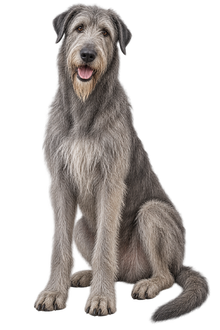 Irish Wolfhound realistic full body contour cut dog decal artwork