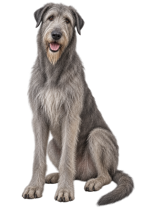 Irish Wolfhound realistic full body contour cut dog decal artwork