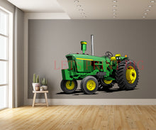 Green Classic Tractor Wall Art contour cut decal