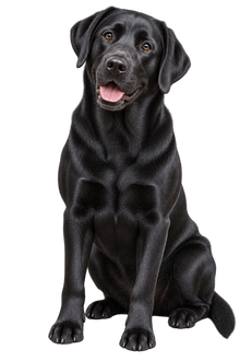 Labrador Retriever realistic full body contour cut dog decal artwork