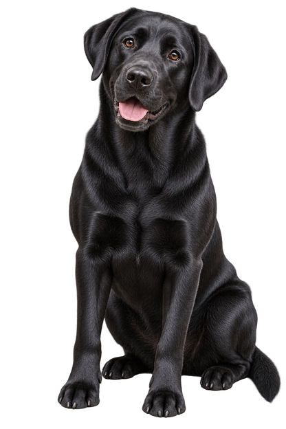 Labrador Retriever realistic full body contour cut dog decal artwork