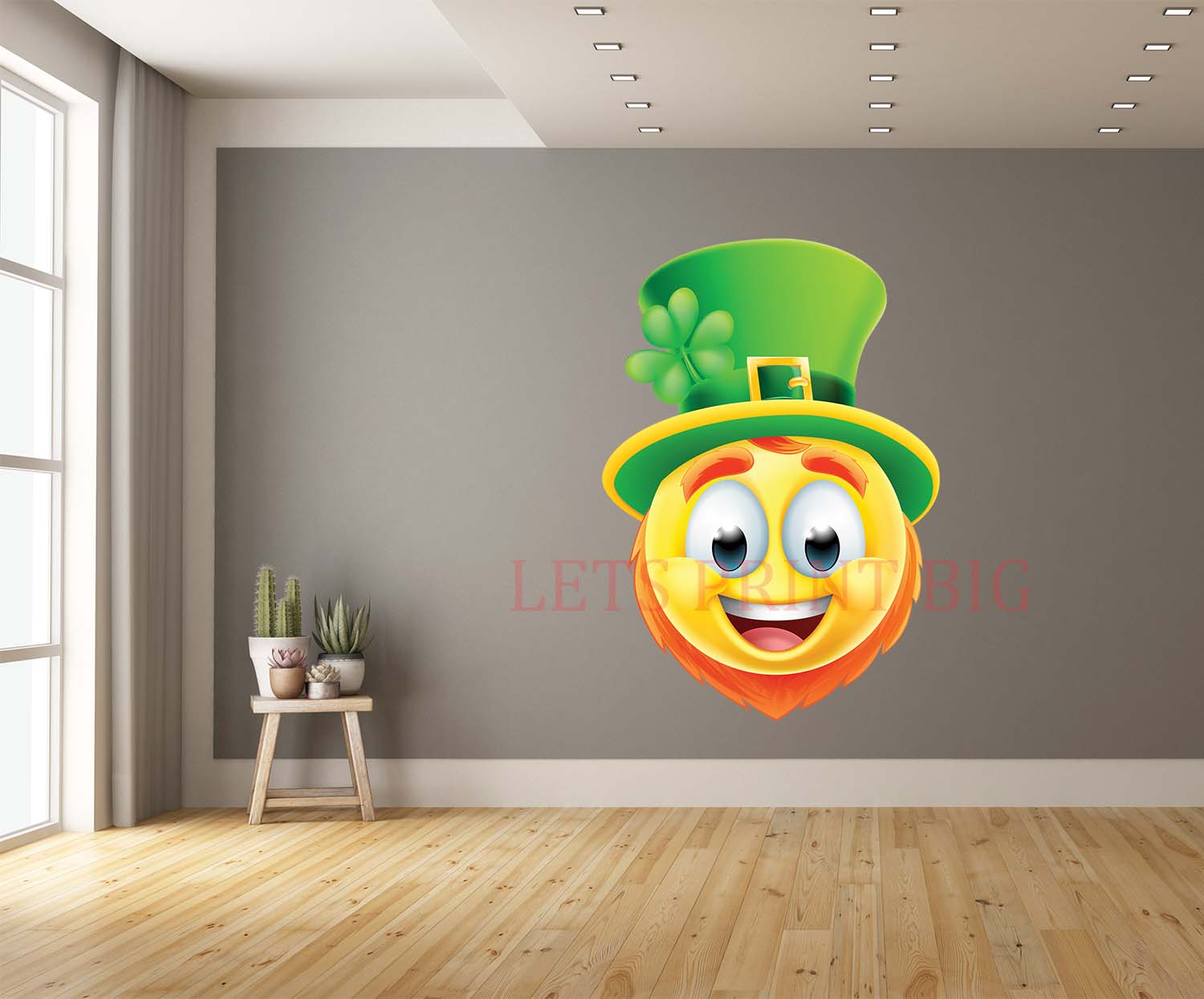 Leprechaun Emotion Cartoon Wall Art Decal