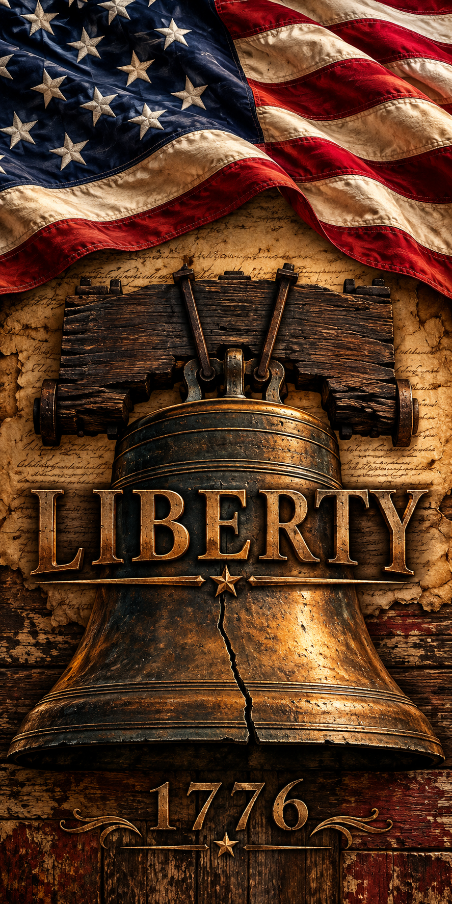 Liberty Bell Independence Cornhole Board Wraps hole-free artwork