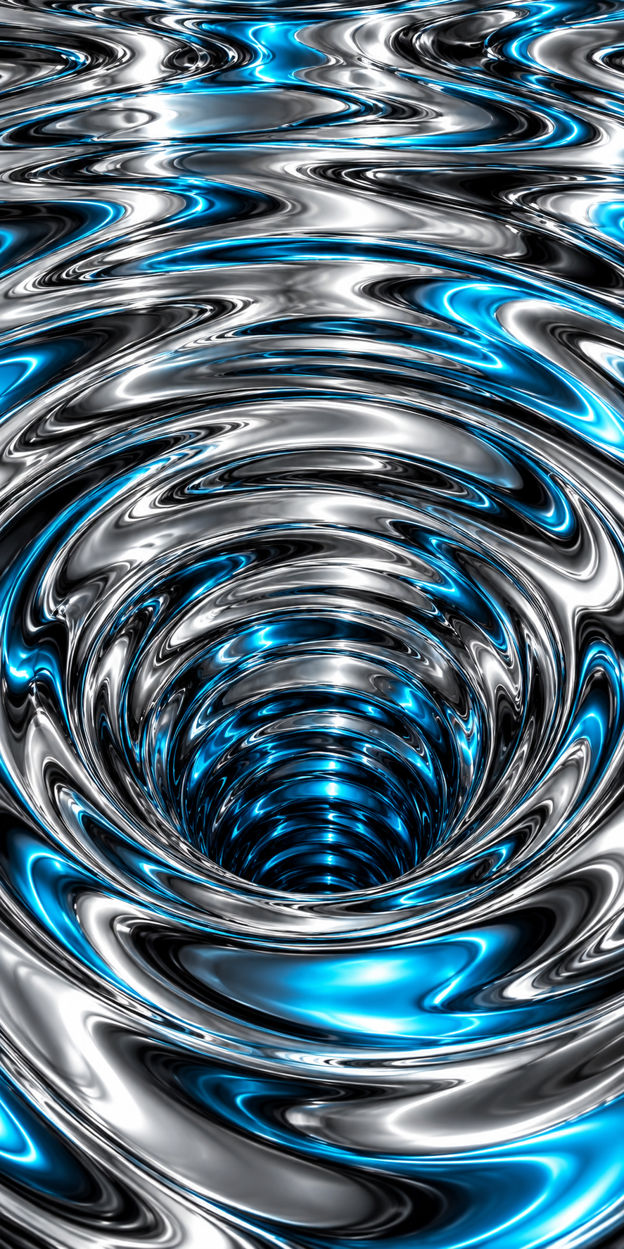 Liquid Chrome Ripple cornhole wrap hole-free artwork