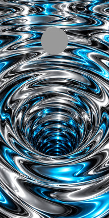 Liquid Chrome Ripple cornhole wrap preview with regulation hole position