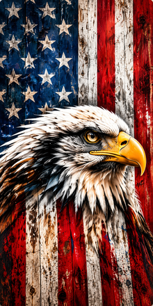 Heritage Eagle American Flag Cornhole Board Wraps flat artwork without hole