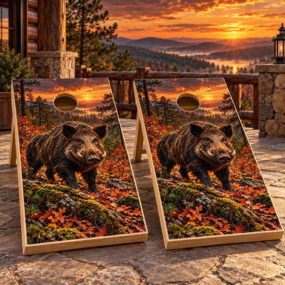 Wild Boar Pine Ridge Cornhole Board Wraps — second board mockup; wraps only