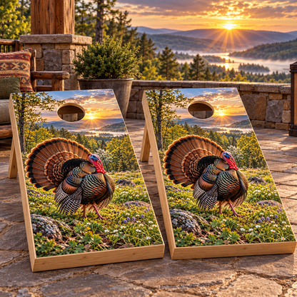 Spring Ridge Gobbler Cornhole Board Wraps — second board mockup; wraps only
