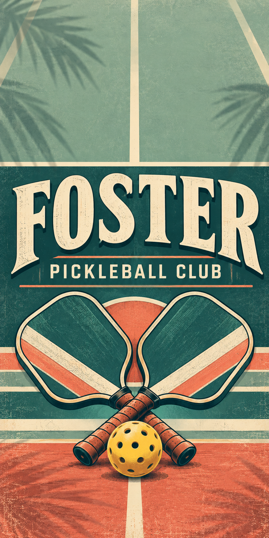 Pickleball Social Club Personalized Cornhole Board Wraps — sample-name artwork without hole