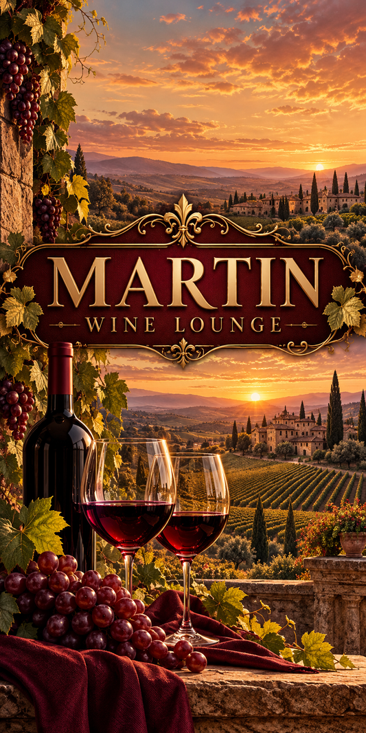Vineyard Evenings Personalized Wine Cornhole Board Wraps — sample-name artwork without hole