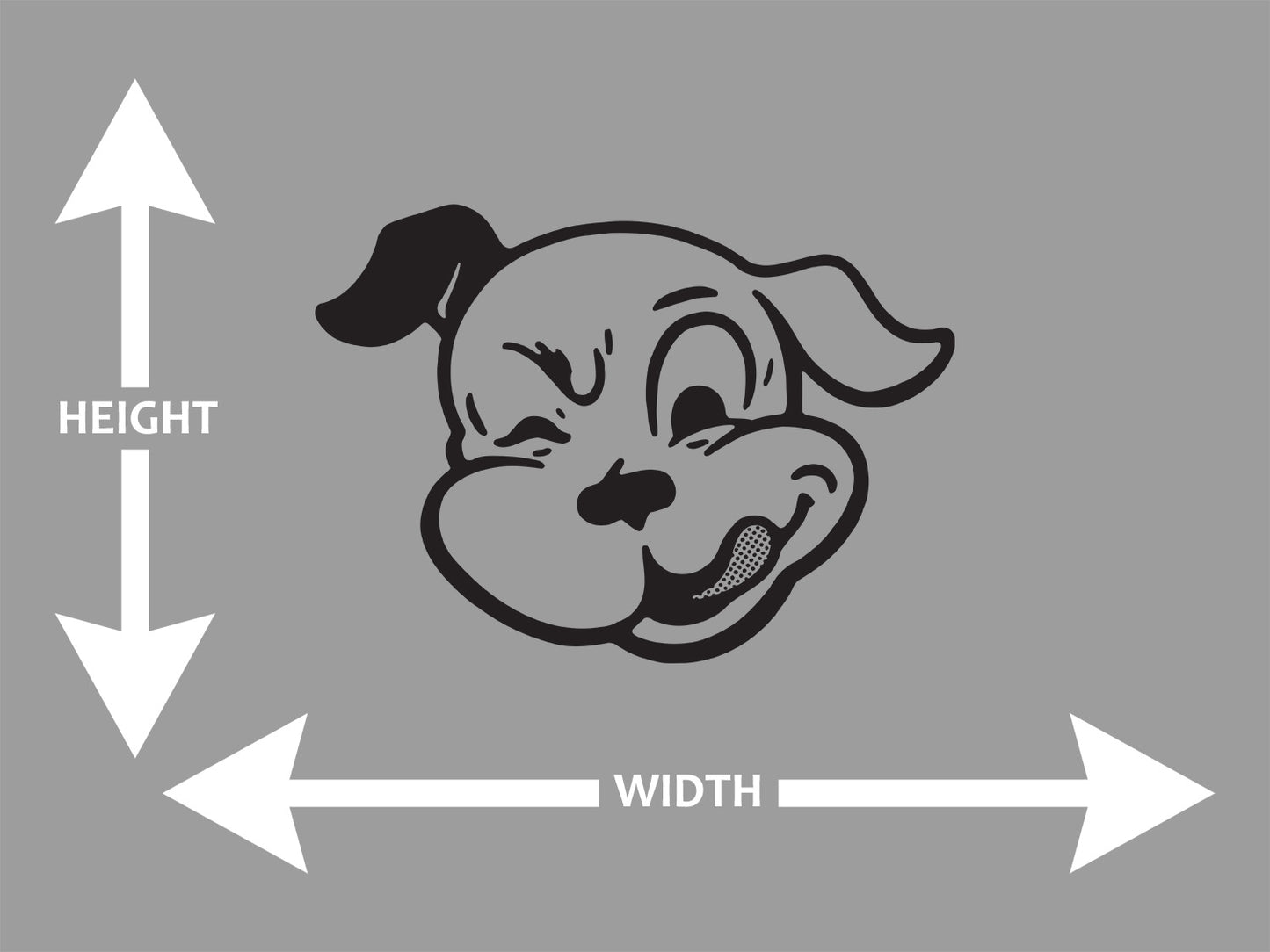 Winking Dog Wall Art Decal