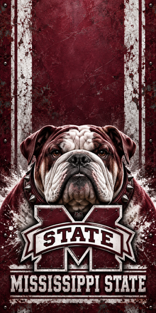 Mississippi State Bulldog Maroon cornhole wrap complete artwork without hole