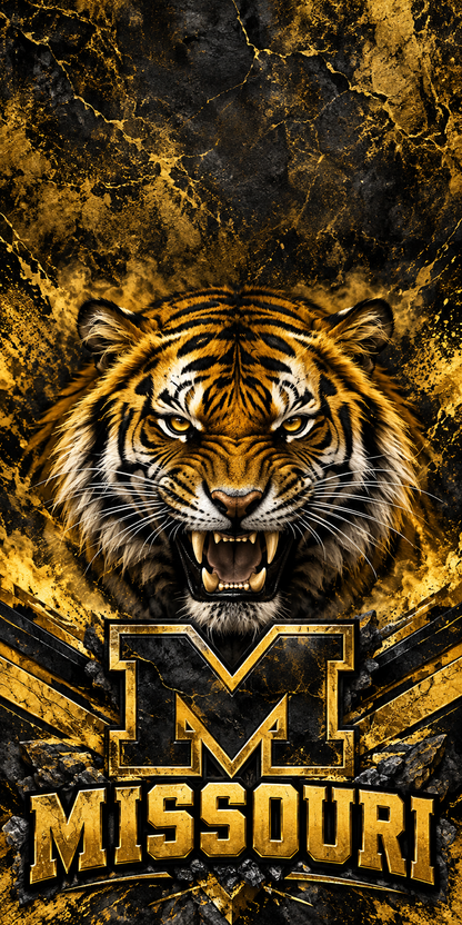 Missouri Tiger Mettle cornhole wrap complete artwork without hole
