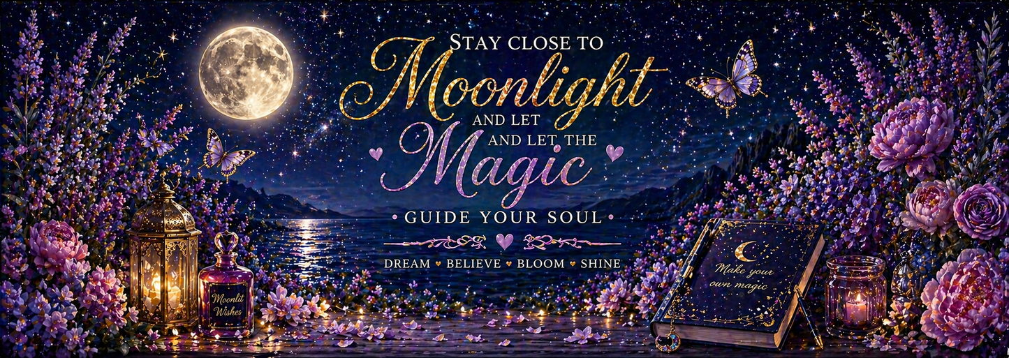Enchanted Moonlit Floral Desk Mat