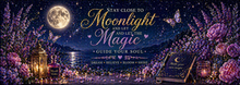 Enchanted Moonlit Floral Desk Mat