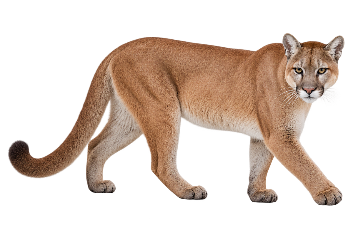 Mountain Lion Realistic Large Wall Decal transparent artwork