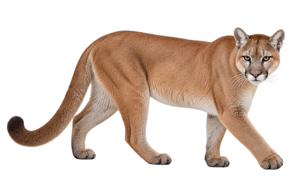 Mountain Lion Realistic Large Wall Decal transparent artwork