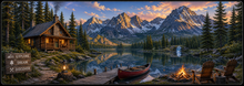 Mountain Cabin Wilderness Escape Desk Mat
