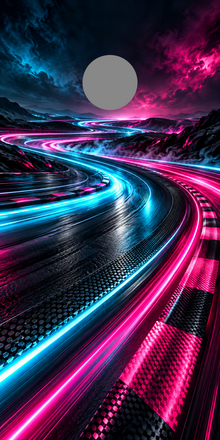 Neon Circuit Racer 6 inch hole-position proof