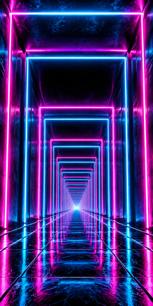 Neon Infinity Frames cornhole wrap hole-free artwork