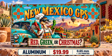 New Mexico Chile Directions funny license plate — 0.65 mm UV printed aluminum