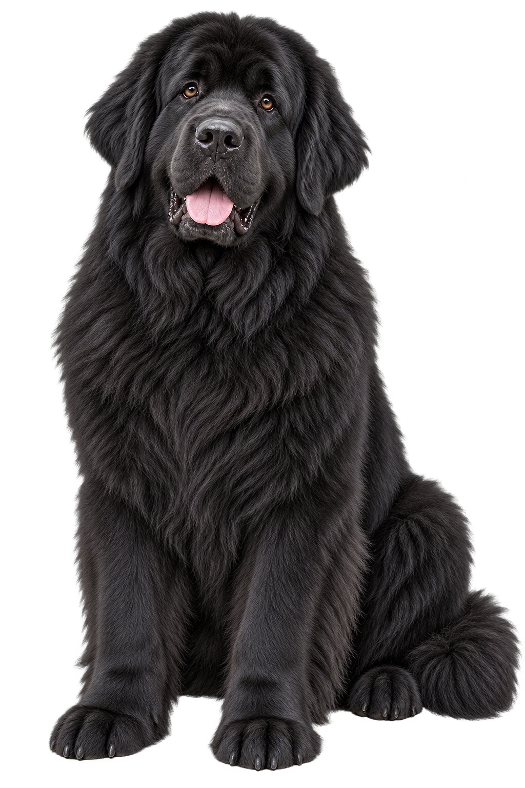 Newfoundland realistic full body contour cut dog decal artwork