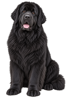 Newfoundland realistic full body contour cut dog decal artwork