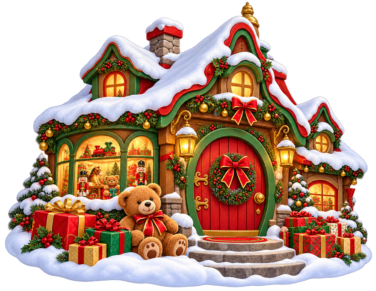 North Pole Toy Shop standalone decal only