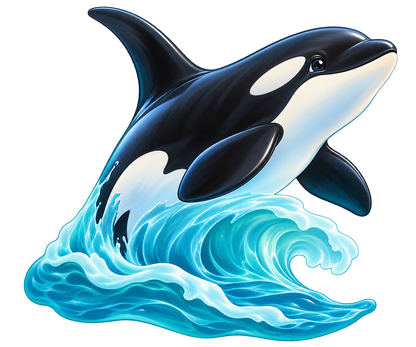 Ocean Orca Splash standalone decal only