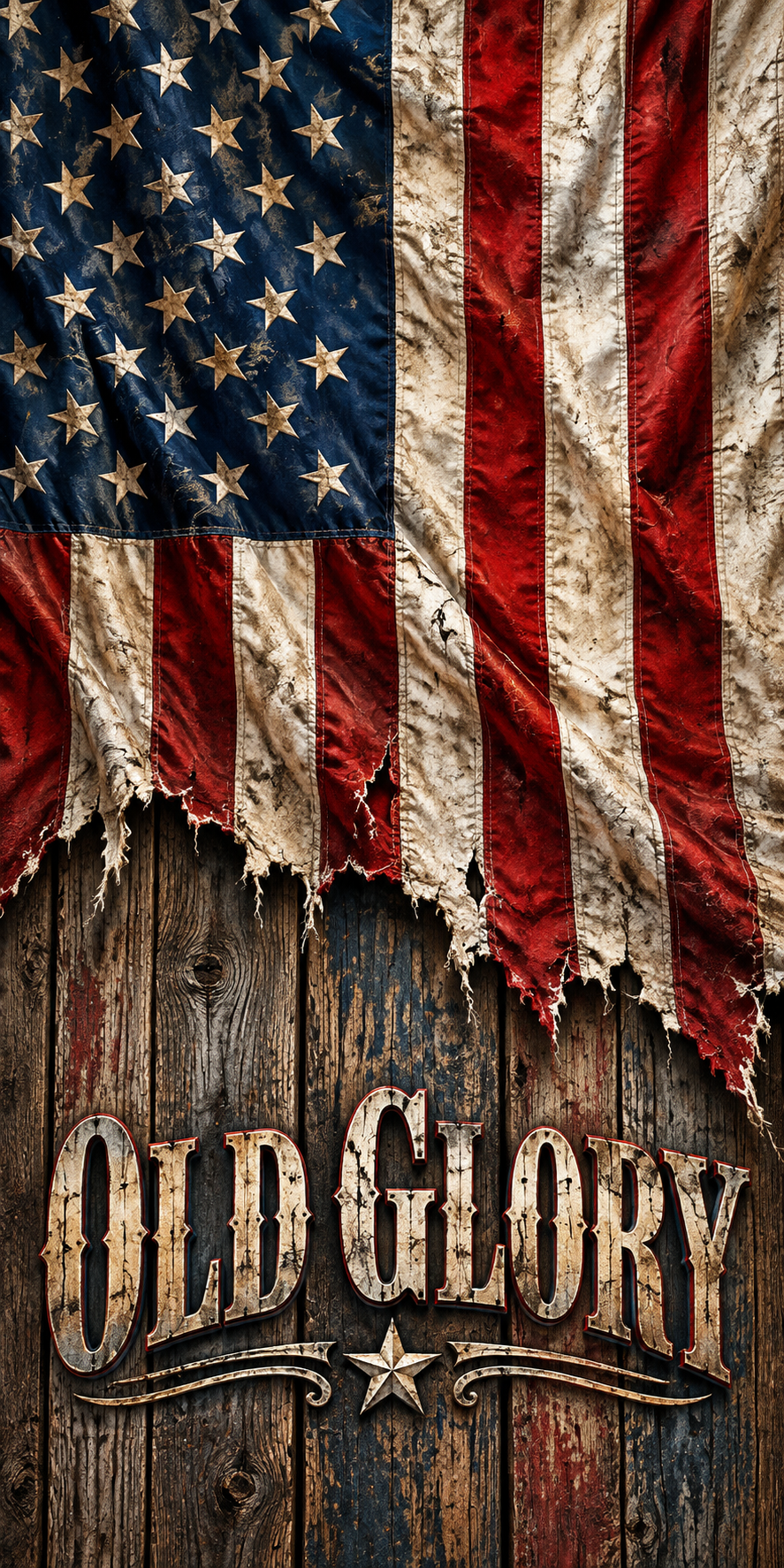 Old Glory Barnwood Cornhole Board Wraps hole-free artwork