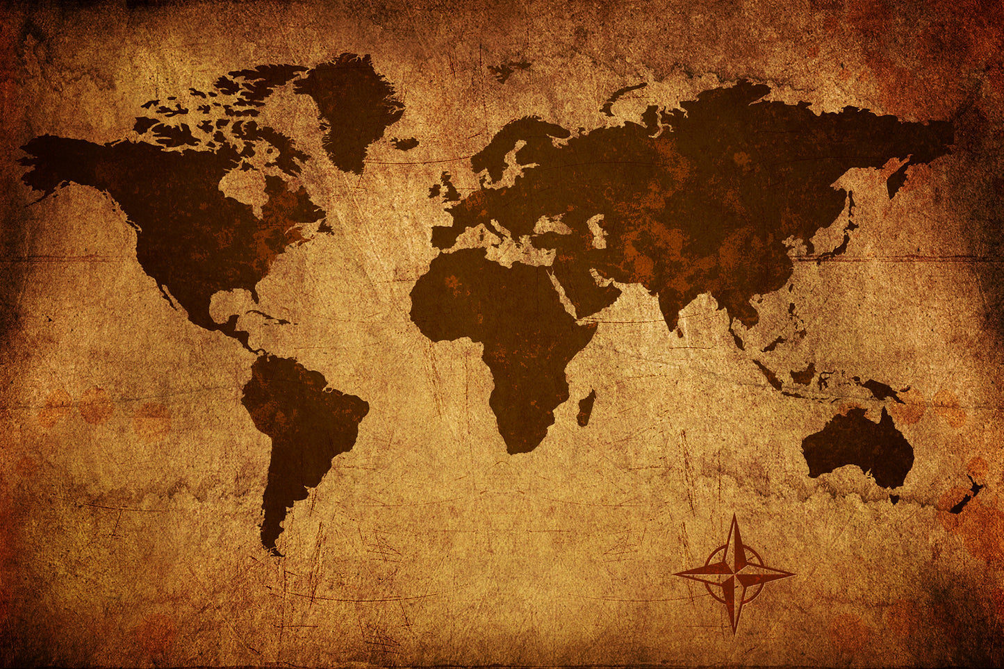 Old World Map Wallpaper Wall Mural Vintage Sepia Large proof