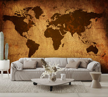 Old World Map Wallpaper Wall Mural Vintage Sepia Large living room