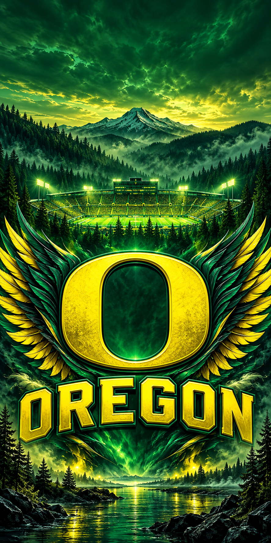 Oregon Emerald Flight cornhole wrap complete artwork without hole