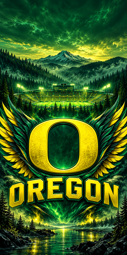 Oregon Emerald Flight cornhole wrap complete artwork without hole